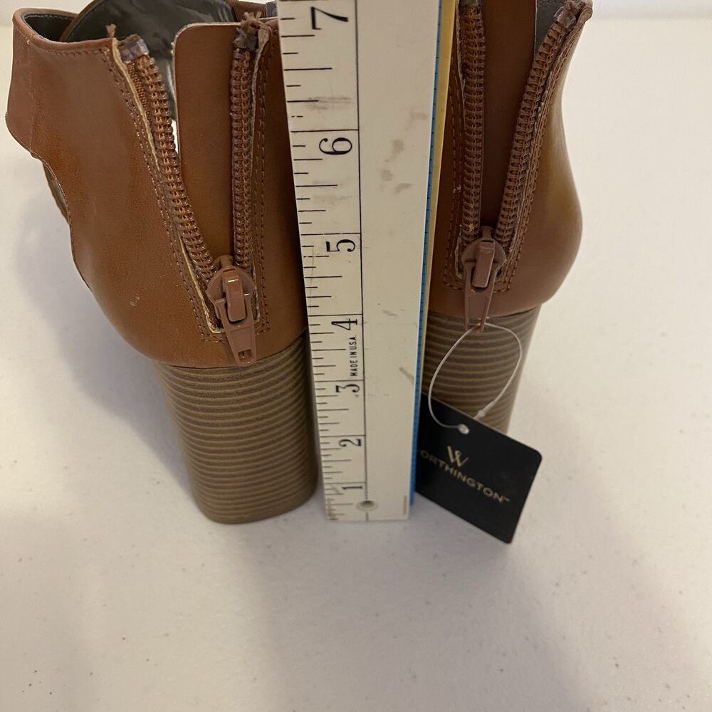 Women's 8.5 Brown Chunky Platform Heels Shoes Worthington Wor Bassett Sandals - Picture 5 of 7